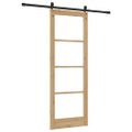 vidaXL Posuvné dvere ORKDAL Prírodná a čierna 78 x 211 cm