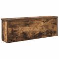 vidaXL Vešiak na stenu Nástenná montáž Dymová dub 75 x 16 x 26 cm