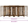 vidaXL Kryt na radiátor dymový dub 205x21,5x83,5 cm kompozitné drevo