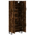 vidaXL Vysoká skrinka dymový dub 69,5x34x180 cm spracované drevo