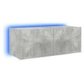 vidaXL TV nástenná skrinka s LED svetlami betónovo sivá 80x35x31 cm