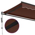 vidaXL Automaticky zaťahovacia markíza hnedá 450x350 cm
