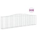 vidaXL Oblúkové gabiónové koše 20 ks 400x30x100/120cm pozinkov. železo