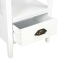 vidaXL Knižnica s 1 zásuvkou biela 40x30x170 cm MDF