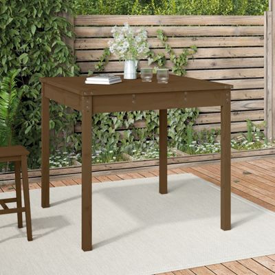 vidaXL Záhradný stolík medovohnedý 82,5x82,5x76 cm borovicový masív