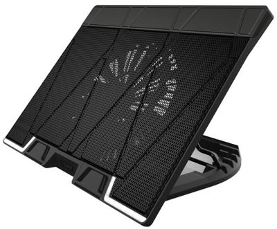 Zalman chladicí podložka ZM-NS3000 / pre notebooky do 17" / naklonený / USB Hub / USB / čierna Chladicí podložka, pod notebook, do 17", 200mm ventilátor, naklonený, USB hub, USB napájenie, čierna