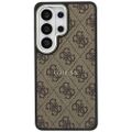 Obal Guess case 4G Embossed Ring MagSafe pre Samsung Galaxy S26 Ultra hnedý