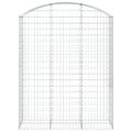 vidaXL Oblúkový gabionový kôš 150x50x180/200 cm pozinkované železo