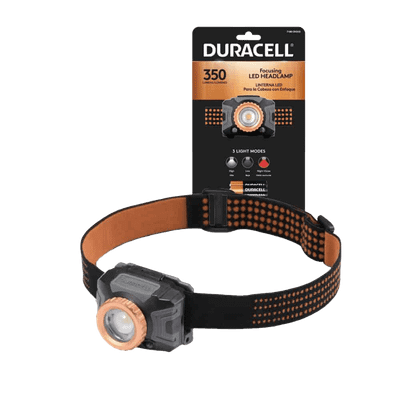 7180-DH350SE Duracell 350 Lumen Headlamp 3 modes - 3AAA