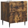vidaXL Nočný stolík 2 ks Dymový dub 43 x 34,5 x 49,5 cm