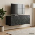 vidaXL Nástenná TV skrinka 78,5 x 31 cm Čierna Kompozitné drevo
