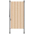 vidaXL Vonkajšia roleta oranžovo-biela 100x270 cm látka a oceľ