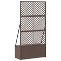 vidaXL Záhradná mriežka na kvetináče Hnedá 70 x 30 x 135 cm Kov