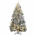 vidaXL Umelý výklopný vianočný stromček 300 LED a sada gúľ 240 cm