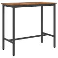 vidaXL stôl Staré drevo 100 x 50 x 90,5 cm Inžinierske drevo a oceľ