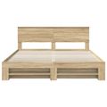 vidaXL Rám postele Sonoma dub 200 x 200 cm Kompozitné drevo
