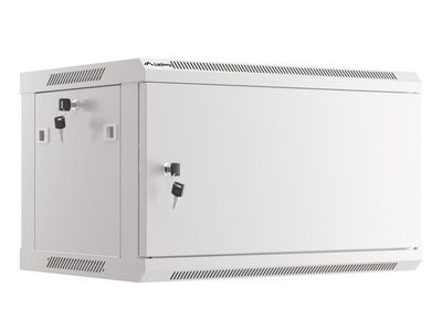 Lanberg racková skriňa 19'' pro montáž na stenu 6u/600x450 pro vlastnú montáž s kovovými dverami šedá