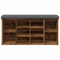 vidaXL Lavička na topánky Old Wood 102x32x50 cm Engineered Wood
