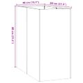 vidaXL Kvetináč antracitový 40x80x80 cm oceľ