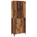vidaXL Highboard 2 ks Staré drevo 69,5 x 34 x 180 cm Kompozitné drevo