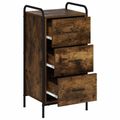 vidaXL Servírovacia skriňa Dymový dub 97 x 33 x 81 cm Kompozitné drevo