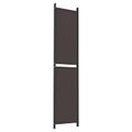 vidaXL 5-panelový paraván hnedá 250x220 cm látkový