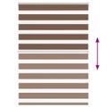 vidaXL Zebra roleta hnedá 115x100 cm šírka látky 110,9 cm polyester