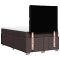 vidaXL Boxspring posteľ s matracom tmavohnedá 120x200 cm látka