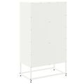 vidaXL Vysoká skrinka biela 68,5x38,5x123,5 cm oceľ