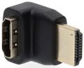 Nedis CVGB34902BK - HDMI™ Adaptér Úhlový 270° | HDMI Konektor - HDMI Zásuvka | Černá barva Adaptér, HDMI (M) na HDMI (F), úhlový, 270°, zlacené konektory, cerný