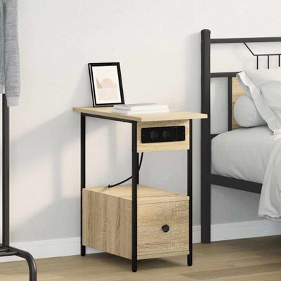 vidaXL Nočný stolík Sonoma dub 60 x 30 x 61 cm Kompozitné drevo