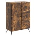 vidaXL Servírovacia skriňa Dymový dub 66 x 34,5 x 90 cm