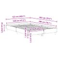 vidaXL Posteľný rám bez matraca staré drevo 140x200cm kompozitné drevo