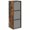 vidaXL Servírovacia skriňa so zásuvkou Dymová dub 30,5 x 27 x 84,5 cm