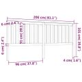 vidaXL Čelo postele medovohnedé 206x6x101 cm masívna borovica