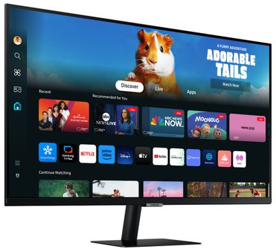 Samsung Smart Monitor/M50D/32"/VA/FHD/60Hz/4ms/Black/2R LED monitor, 32", VA, 1920×1080, 16:9, 4ms, 250cd/m2, 3000:1, 2× USB, 2× HDMI, Wi-Fi, Bluetooth, en. trieda E, čierny