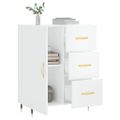 vidaXL Komoda lesklá biela 69,5x34x90 cm spracované drevo