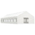 vidaXL Altánok so strechou, biely 15,61x5,88x3,75 m, polyetylén
