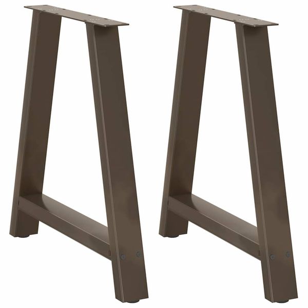 vidaXL Nohy k jedálenskému stolu v tvare A, 2 ks, 80 x (72-73) cm, oceľ