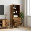 vidaXL Highboard Staré drevo 40 x 36 x 110 cm Kompozitné drevo