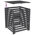 vidaXL Kompostér sivý 82,5x82,5x99,5 cm masívne borovicové drevo