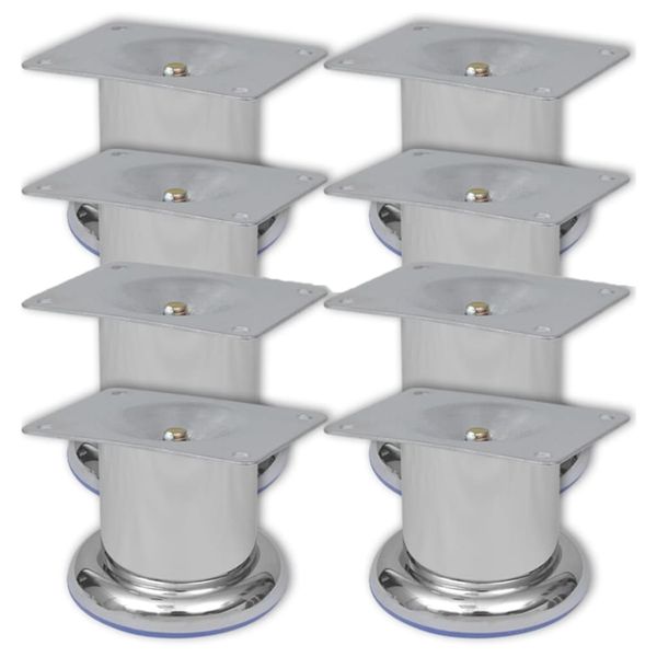 vidaXL Okrúhle nohy na pohovku 8 ks 60 mm chrómové
