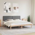vidaXL Rám postele s čalúneným čelom Tmavo šedá 200 x 200 cm