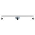 vidaXL Sprchový odtok 2 v 1 s 360° siphonom Strieborná 80 cm