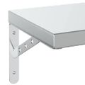 vidaXL Nástenné police 2 ks 75x23,5cm, strieborné, nehrdzavejúca oceľ