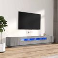 vidaXL 3-dielna súprava TV skriniek s LED sivá sonoma spracované drevo