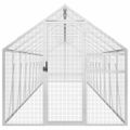 vidaXL Voliéra strieborná 1,79x10x1,85 m hliník