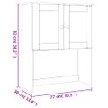 vidaXL Vrchná časť šatníka ALTA biela 77x30x92 cm masívna borovica