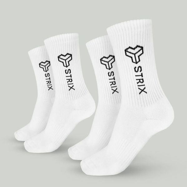 Ponožky Essential Crew 2Pack White - STRIX, veľkosť L