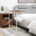 vidaXL Príručný stolík biely 55x35x66 cm spracované drevo